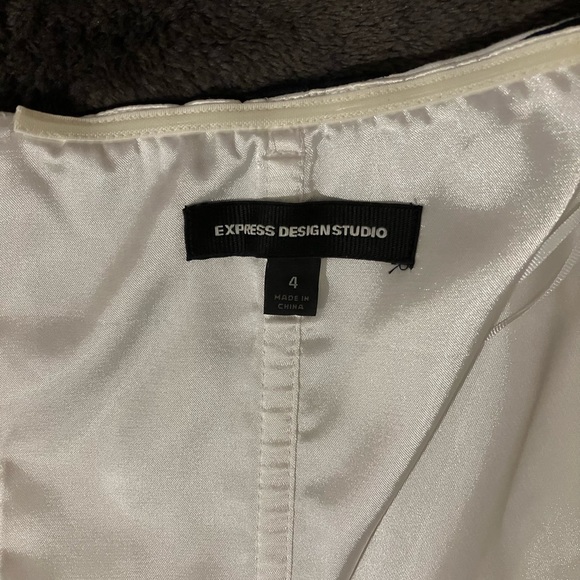 Express Strapless Black & White Dress - Picture 4 of 7